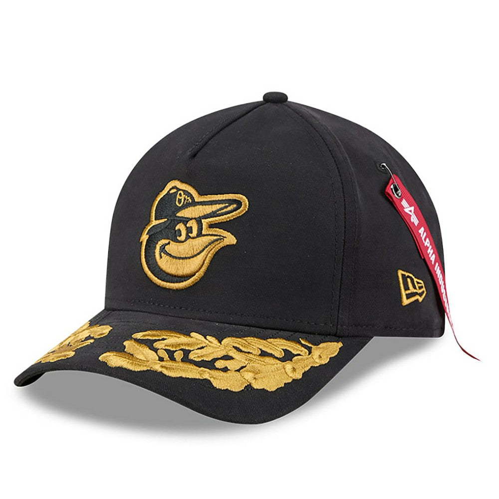 Baltimore Orioles New Era x Alpha Industries A-Frame 9FORTY Adjustable Hat - Black - New Era on Sale