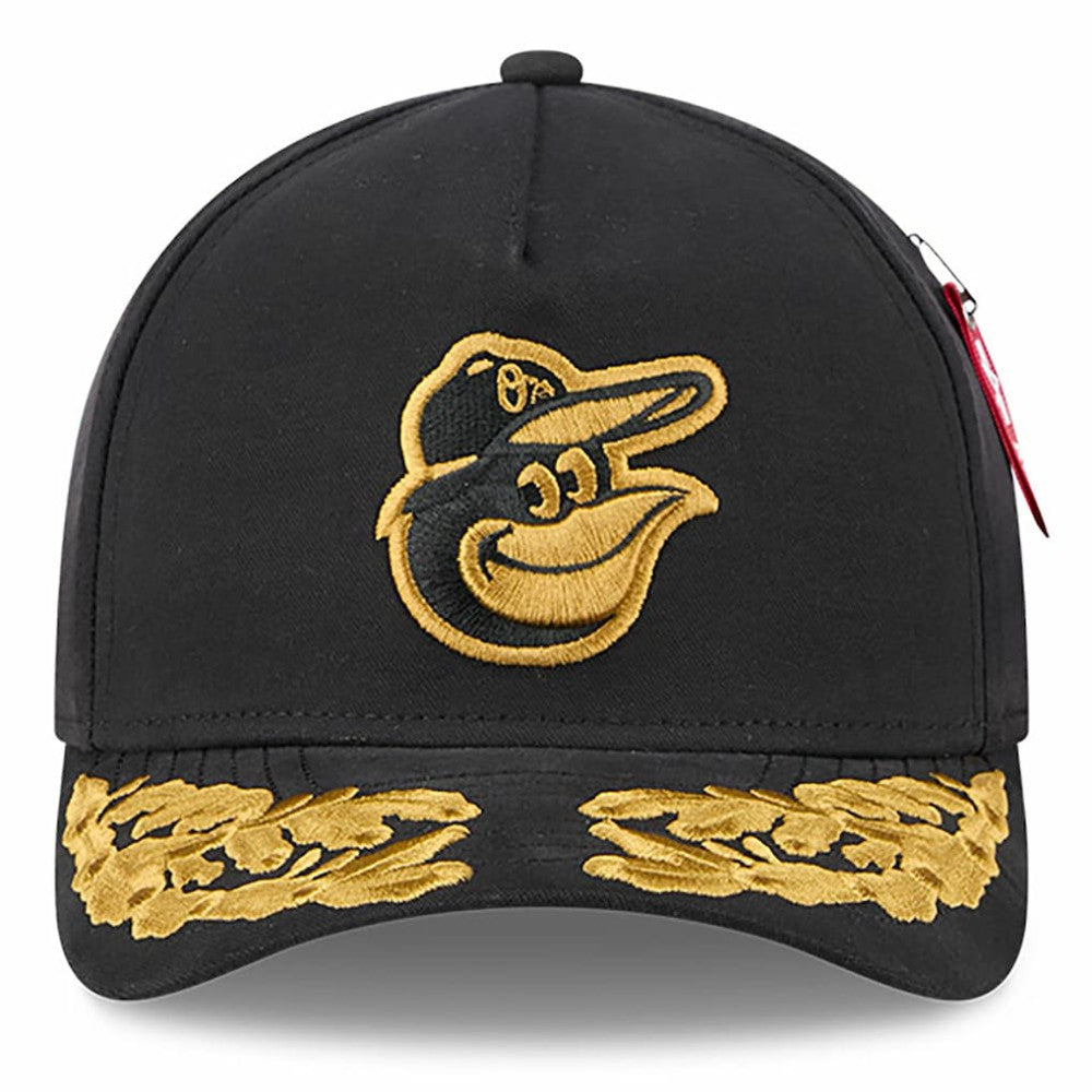 Baltimore Orioles New Era x Alpha Industries A-Frame 9FORTY Adjustable Hat - Black - New Era on Sale