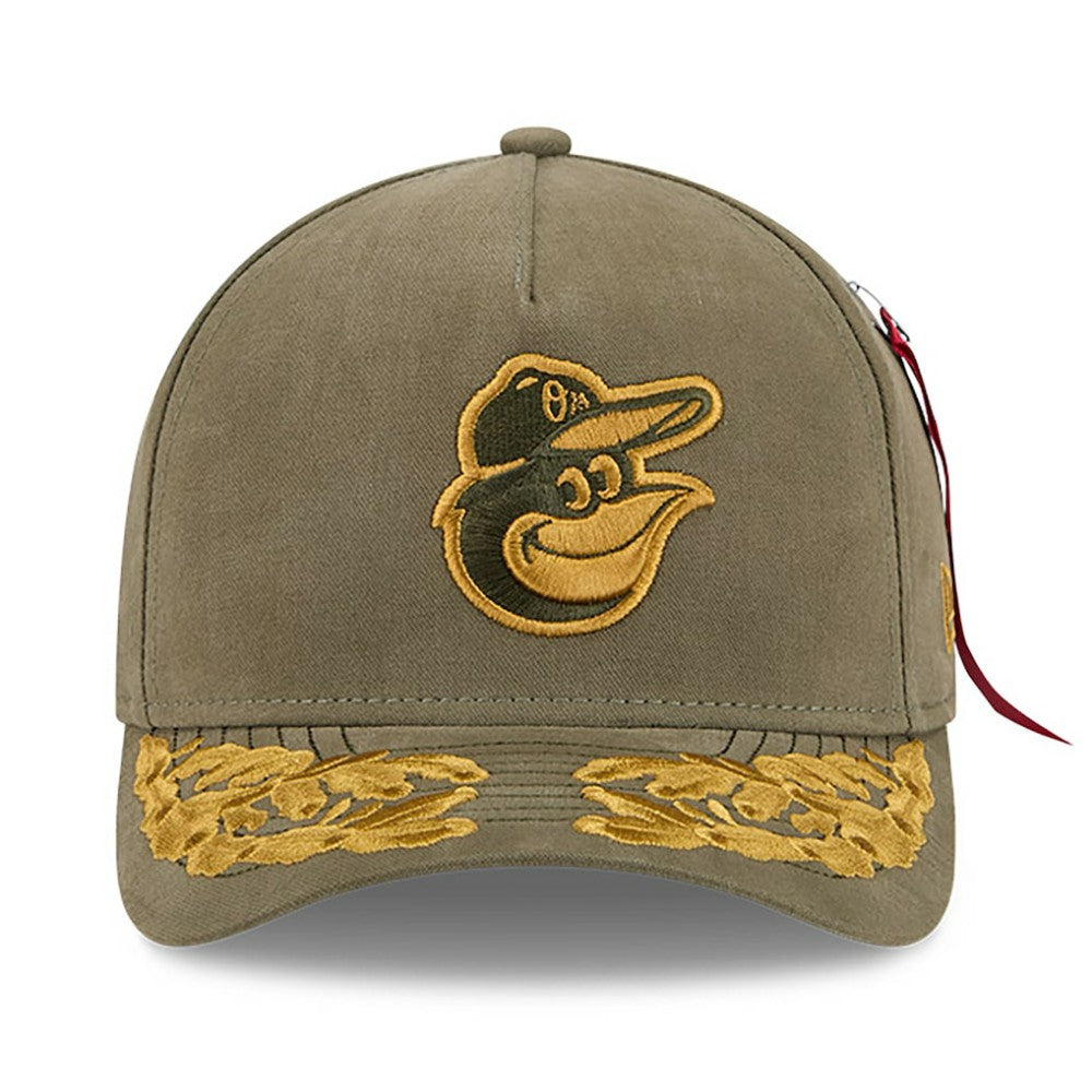 Baltimore Orioles New Era x Alpha Industries A-Frame 9FORTY Adjustable Hat - Olive - New Era Sale