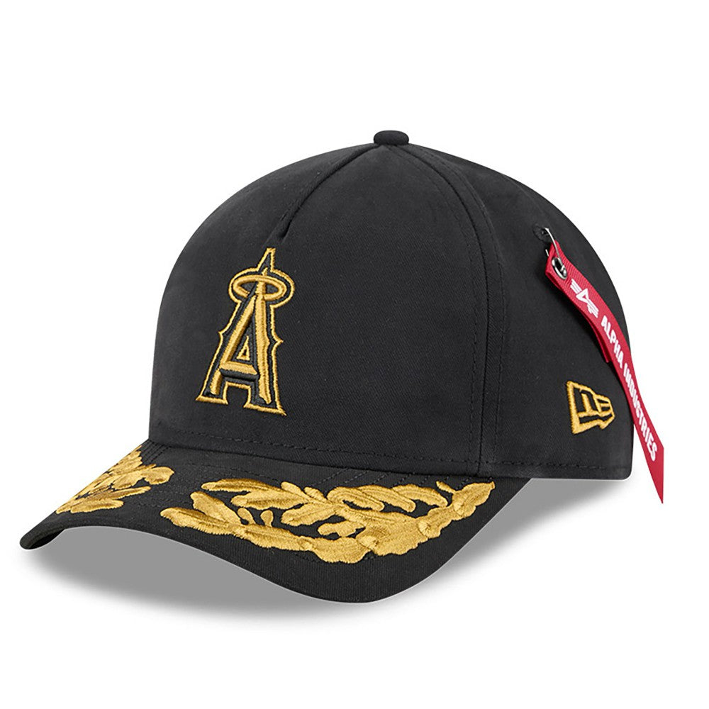 Los Angeles Angels New Era x Alpha Industries A-Frame 9FORTY Adjustable Hat - Black - New Era Lifestyle