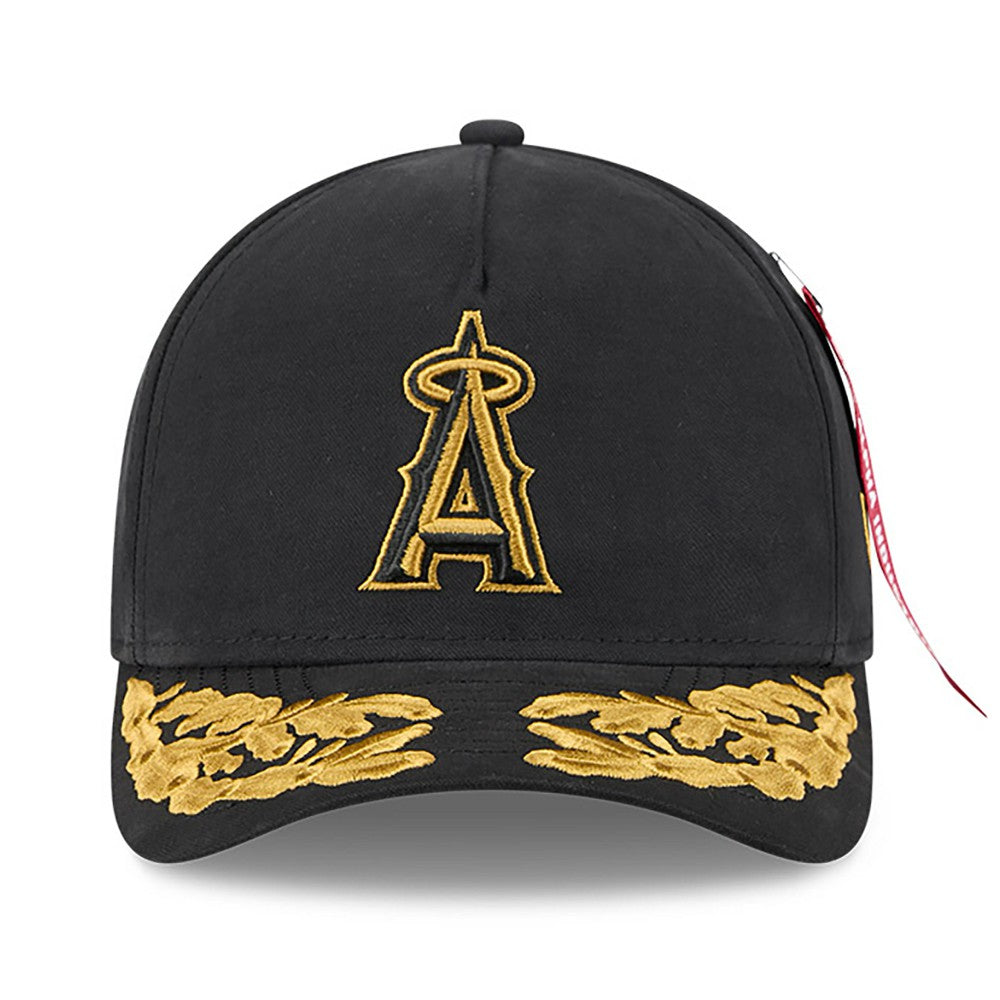 Los Angeles Angels New Era x Alpha Industries A-Frame 9FORTY Adjustable Hat - Black - New Era Lifestyle