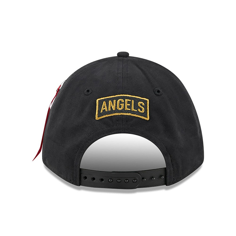 Los Angeles Angels New Era x Alpha Industries A-Frame 9FORTY Adjustable Hat - Black - New Era Lifestyle