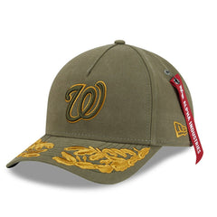 Washington Nationals New Era x Alpha Industries A-Frame 9FORTY Adjustable Hat - Olive - New Era on Sale