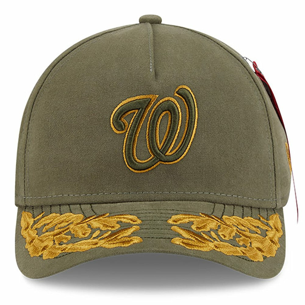Washington Nationals New Era x Alpha Industries A-Frame 9FORTY Adjustable Hat - Olive - New Era on Sale