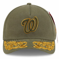 Washington Nationals New Era x Alpha Industries A-Frame 9FORTY Adjustable Hat - Olive - New Era on Sale