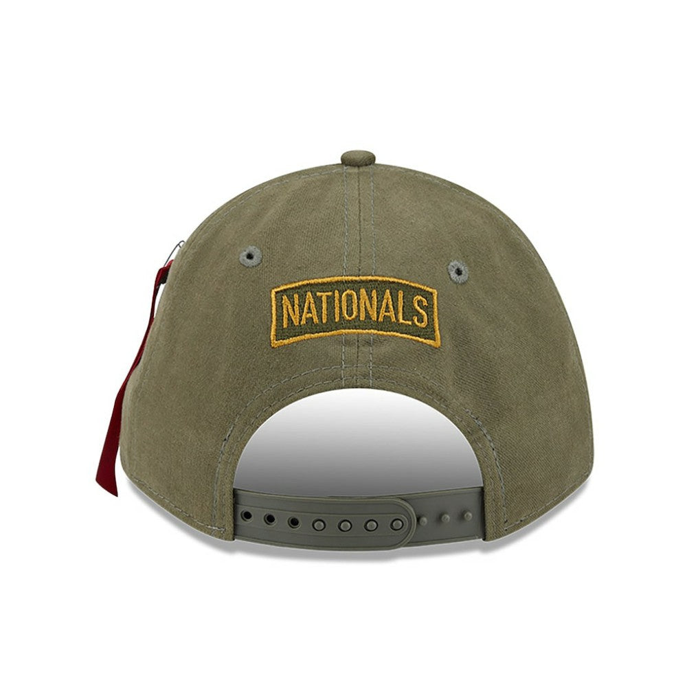 Washington Nationals New Era x Alpha Industries A-Frame 9FORTY Adjustable Hat - Olive - New Era on Sale