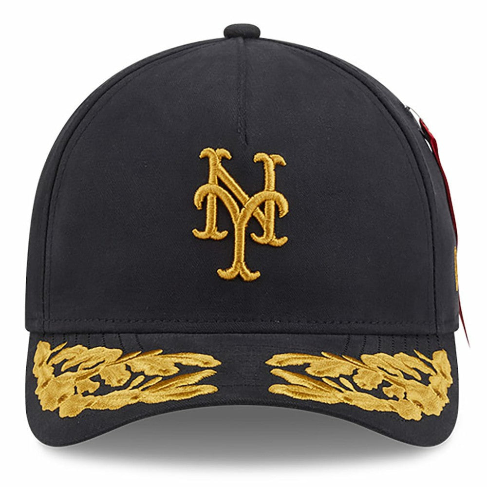 New York Mets New Era x Alpha Industries A-Frame 9FORTY Adjustable Hat - Black - New Era Discount