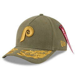 Philadelphia Phillies New Era x Alpha Industries A-Frame 9FORTY Adjustable Hat - Olive - New Era Lifestyle