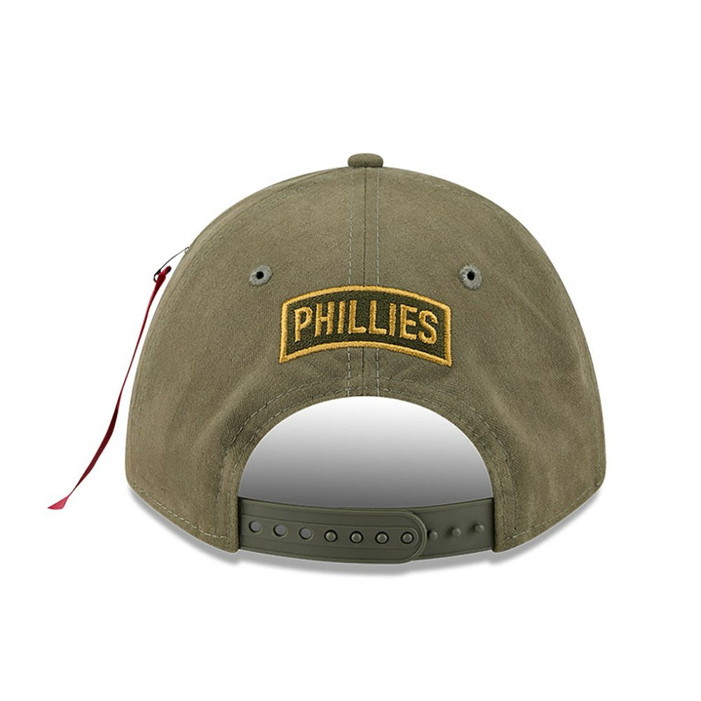 Philadelphia Phillies New Era x Alpha Industries A-Frame 9FORTY Adjustable Hat - Olive - New Era Lifestyle