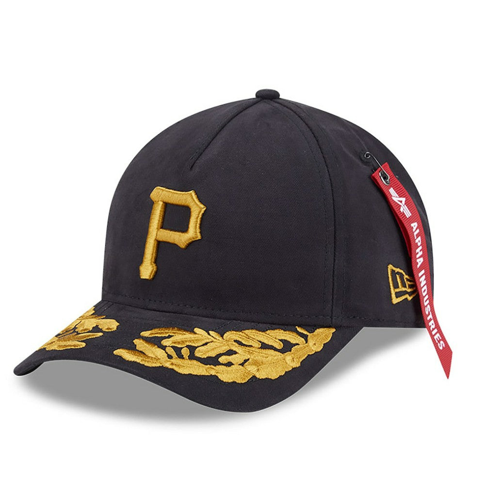 Pittsburgh Pirates New Era x Alpha Industries A-Frame 9FORTY Adjustable Hat - Black - New Era on Sale