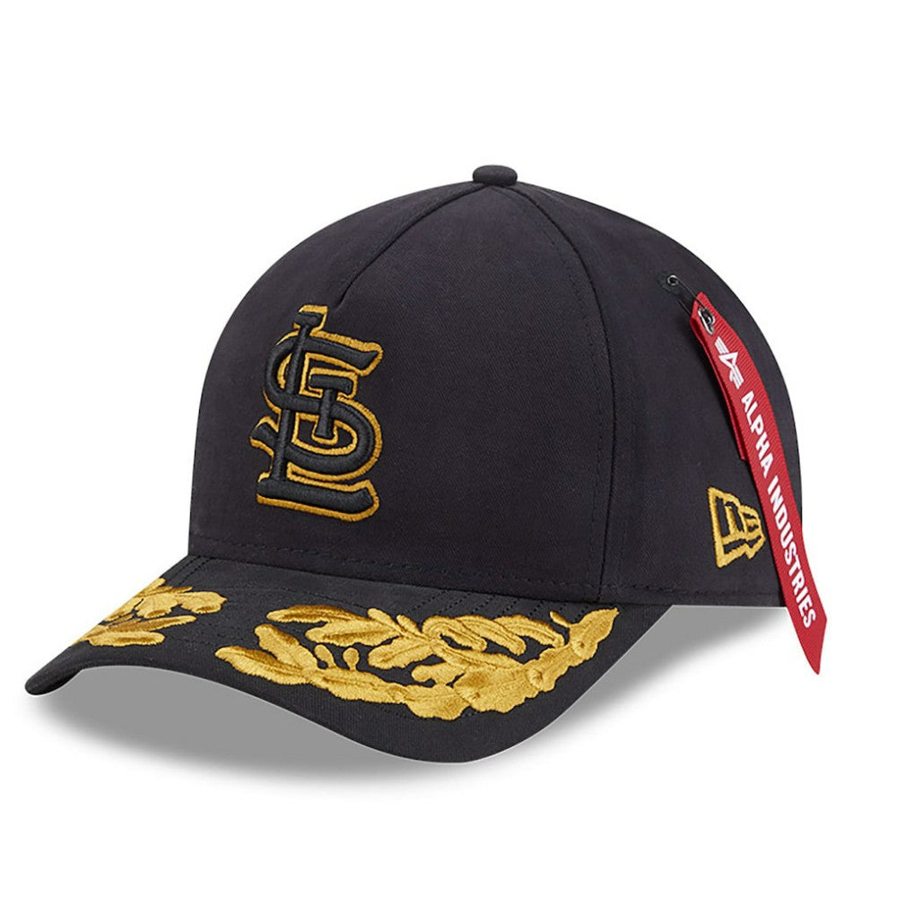 St. Louis Cardinals New Era x Alpha Industries A-Frame 9FORTY Adjustable Hat - Black - New Era on Sale