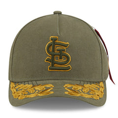 St. Louis Cardinals New Era x Alpha Industries A-Frame 9FORTY Adjustable Hat - Olive - New Era on Sale