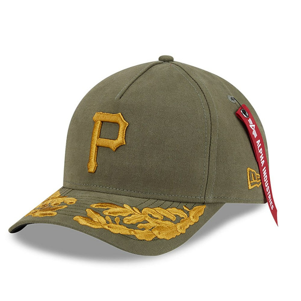 Pittsburgh Pirates New Era x Alpha Industries A-Frame 9FORTY Adjustable Hat - Olive - New Era Discount