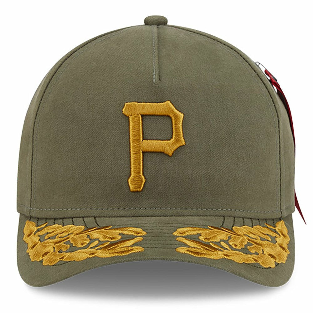 Pittsburgh Pirates New Era x Alpha Industries A-Frame 9FORTY Adjustable Hat - Olive - New Era Discount