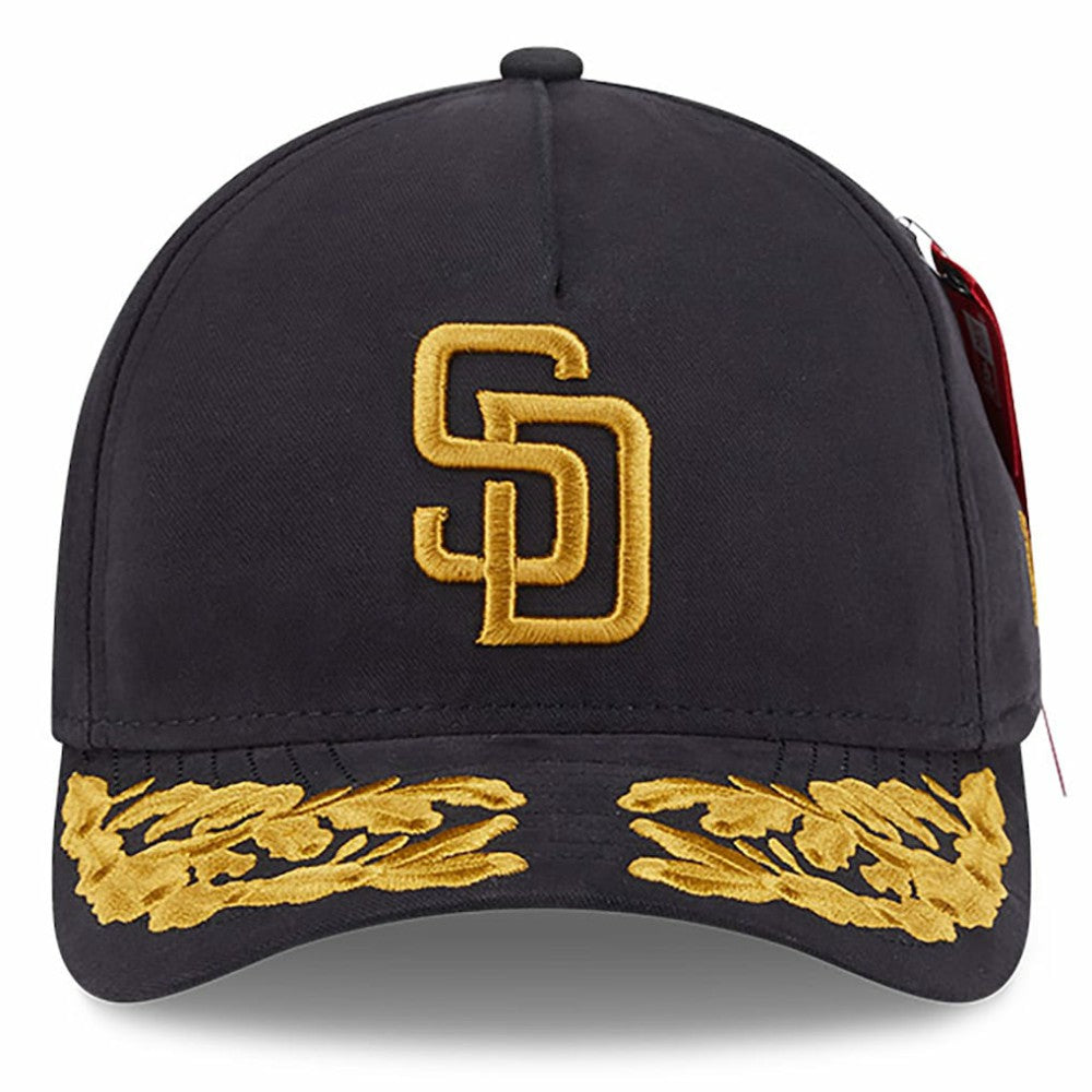 San Diego Padres New Era x Alpha Industries A-Frame 9FORTY Adjustable Hat - Black - New Era Discount