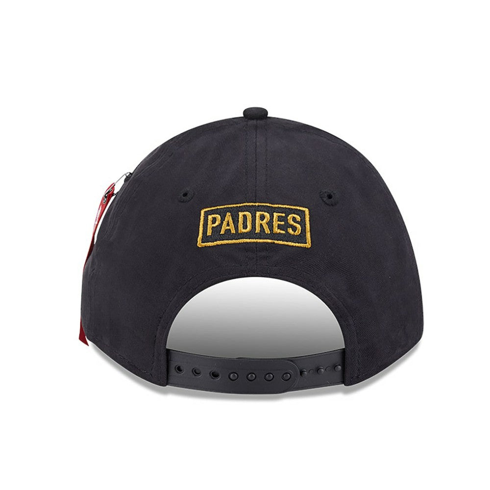 San Diego Padres New Era x Alpha Industries A-Frame 9FORTY Adjustable Hat - Black - New Era Discount