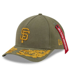 San Francisco Giants New Era x Alpha Industries A-Frame 9FORTY Adjustable Hat - Olive - New Era on Sale