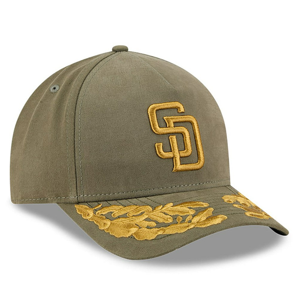 San Diego Padres New Era x Alpha Industries A-Frame 9FORTY Adjustable Hat - Olive - New Era Lifestyle