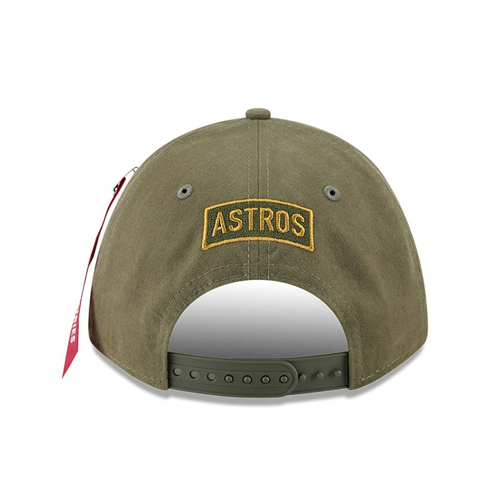 Houston Astros New Era x Alpha Industries A-Frame 9FORTY Adjustable Hat - Olive - New Era on Sale