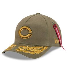 Cincinnati Reds New Era x Alpha Industries A-Frame 9FORTY Adjustable Hat - Olive - New Era Sale