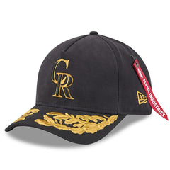 Colorado Rockies New Era x Alpha Industries A-Frame 9FORTY Adjustable Hat - Black - New Era on Sale