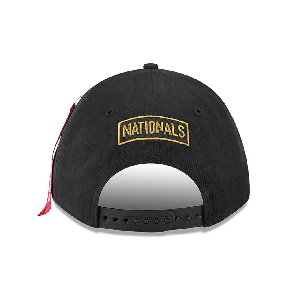 Washington Nationals New Era x Alpha Industries A-Frame 9FORTY Adjustable Hat - Black - New Era Online