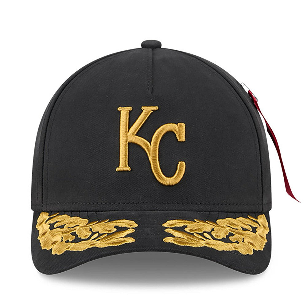 Kansas City Royals New Era x Alpha Industries A-Frame 9FORTY Adjustable Hat - Black - New Era Discount