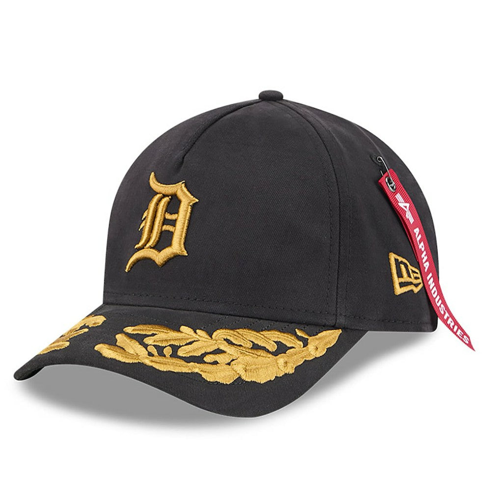 Detroit Tigers New Era x Alpha Industries A-Frame 9FORTY Adjustable Hat - Black - New Era Lifestyle
