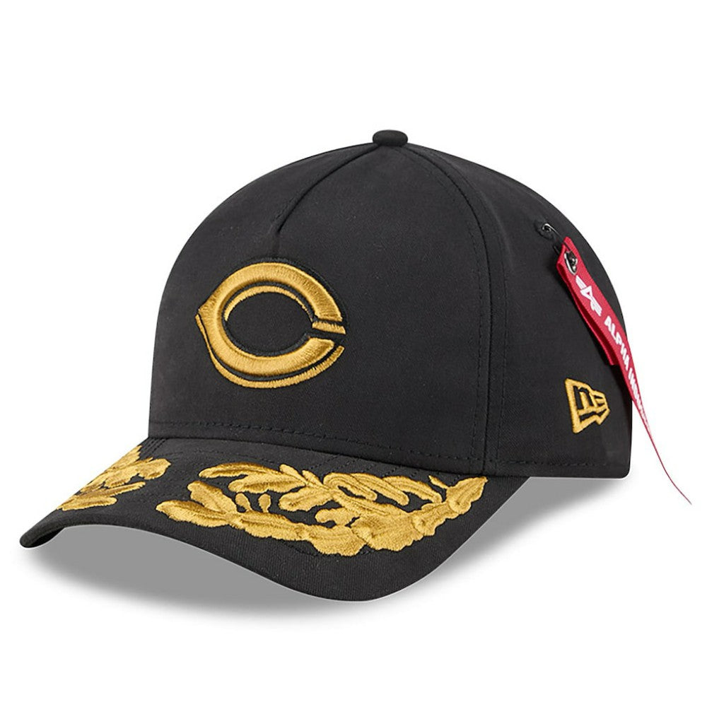 Cincinnati Reds New Era x Alpha Industries A-Frame 9FORTY Adjustable Hat - Black - New Era on Sale