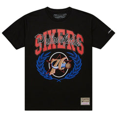 Philadelphia 76ers NBA x Michelob Ultra Rewind II T-Shirt Black | Mitchell & Ness US