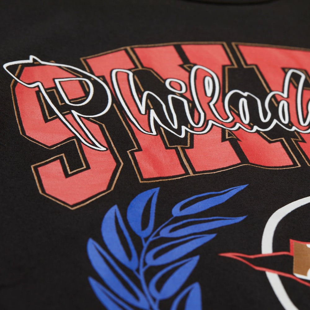 Philadelphia 76ers NBA x Michelob Ultra Rewind II T-Shirt Black | Mitchell & Ness US