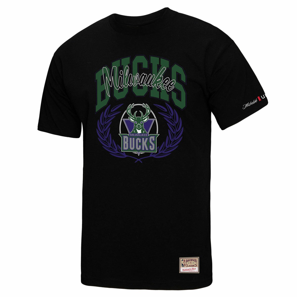 Milwaukee Bucks NBA x Michelob Ultra Rewind II T-Shirt Black | Mitchell & Ness for sale
