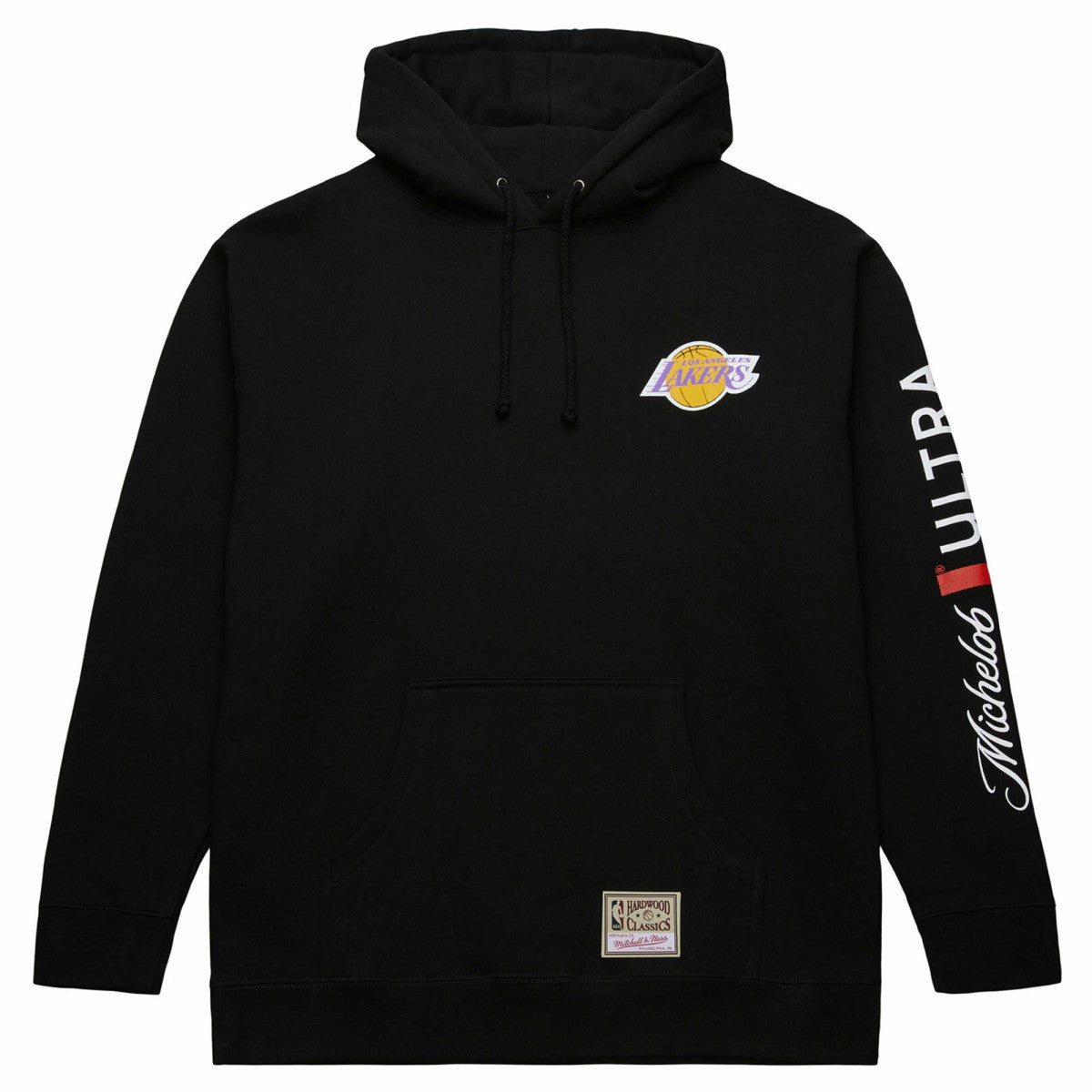 Los Angeles Lakers NBA x Michelob Ultra Swish & Sip Pullover Hoodie Black | Mitchell & Ness Lifestyle
