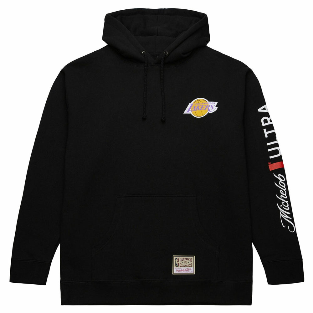 Los Angeles Lakers NBA x Michelob Ultra Swish & Sip Pullover Hoodie Black | Mitchell & Ness Lifestyle