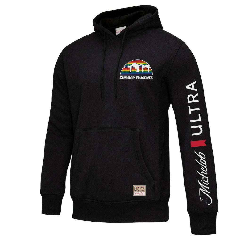 Denver Nuggets NBA x Michelob Ultra Swish & Sip Pullover Hoodie for sale Black | Mitchell & Ness US