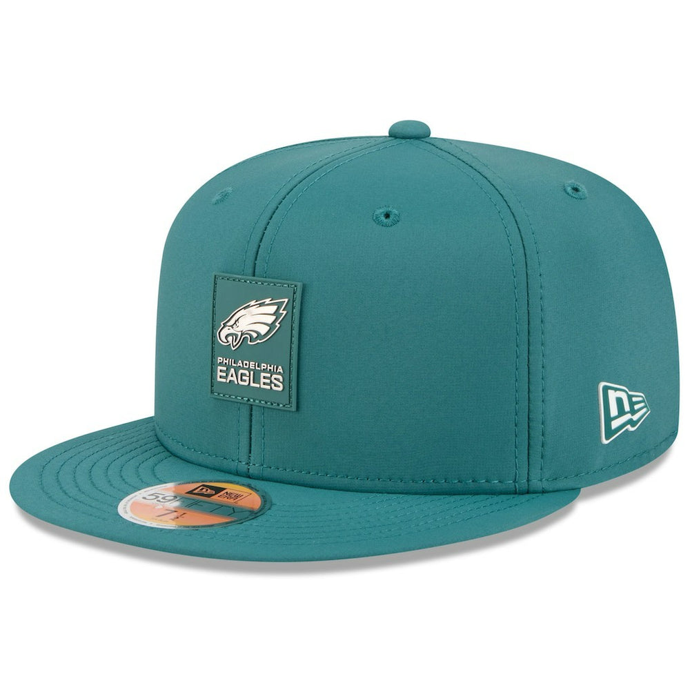 Philadelphia Eagles New Era 2025 Sideline 59FIFTY Fitted Hat Midnight Green
