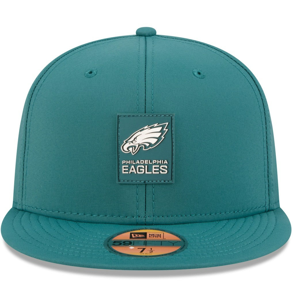 Philadelphia Eagles New Era 2025 Sideline 59FIFTY Fitted Hat Midnight Green