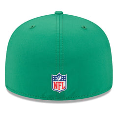 Philadelphia Eagles New Era 2025 Sideline Throwback 59FIFTY Fitted Hat Kelly Green