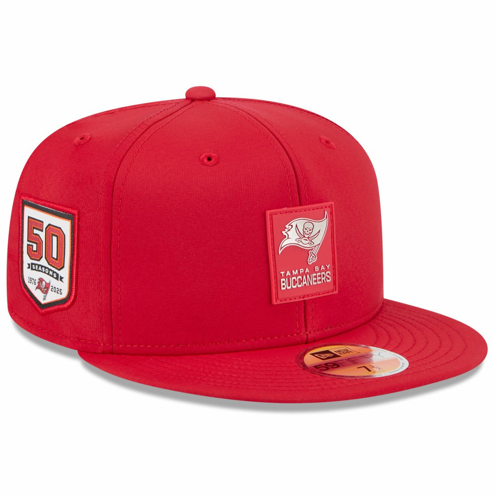 Tampa Bay Buccaneers New Era 2025 Sideline 59FIFTY Fitted Hat Red
