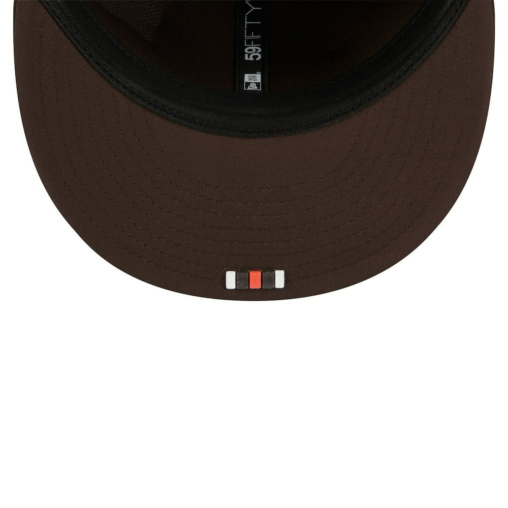 Cleveland Browns New Era 2025 Sideline 59FIFTY Fitted Hat Brown