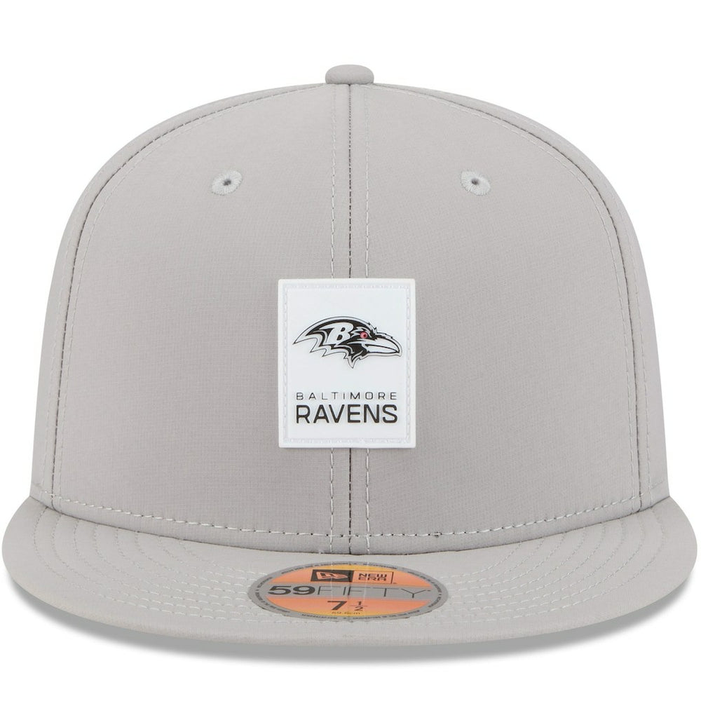 Baltimore Ravens New Era 2025 Sideline 59FIFTY Fitted Hat Gray
