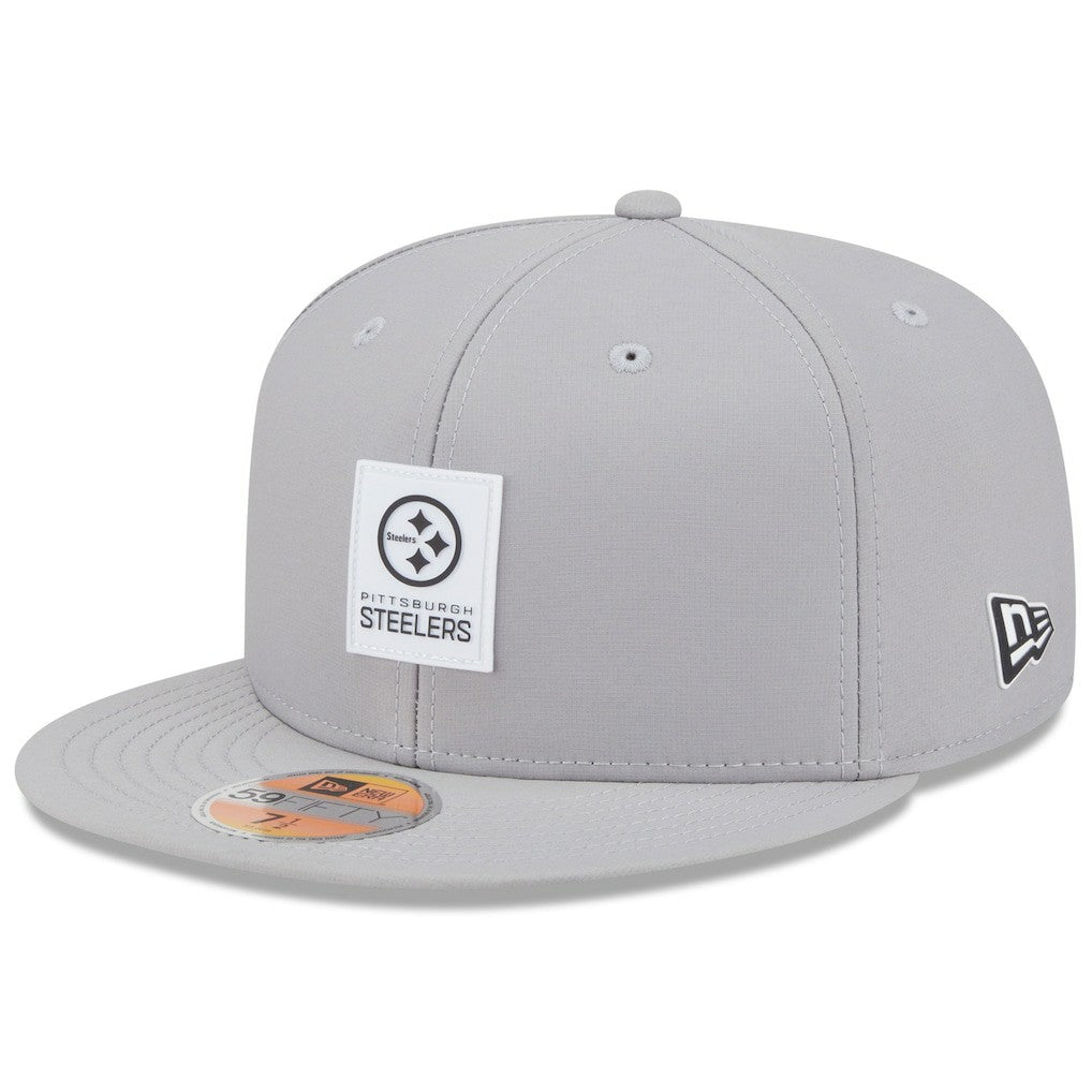 Pittsburgh Steelers New Era 2025 Sideline 59FIFTY Fitted Hat Gray