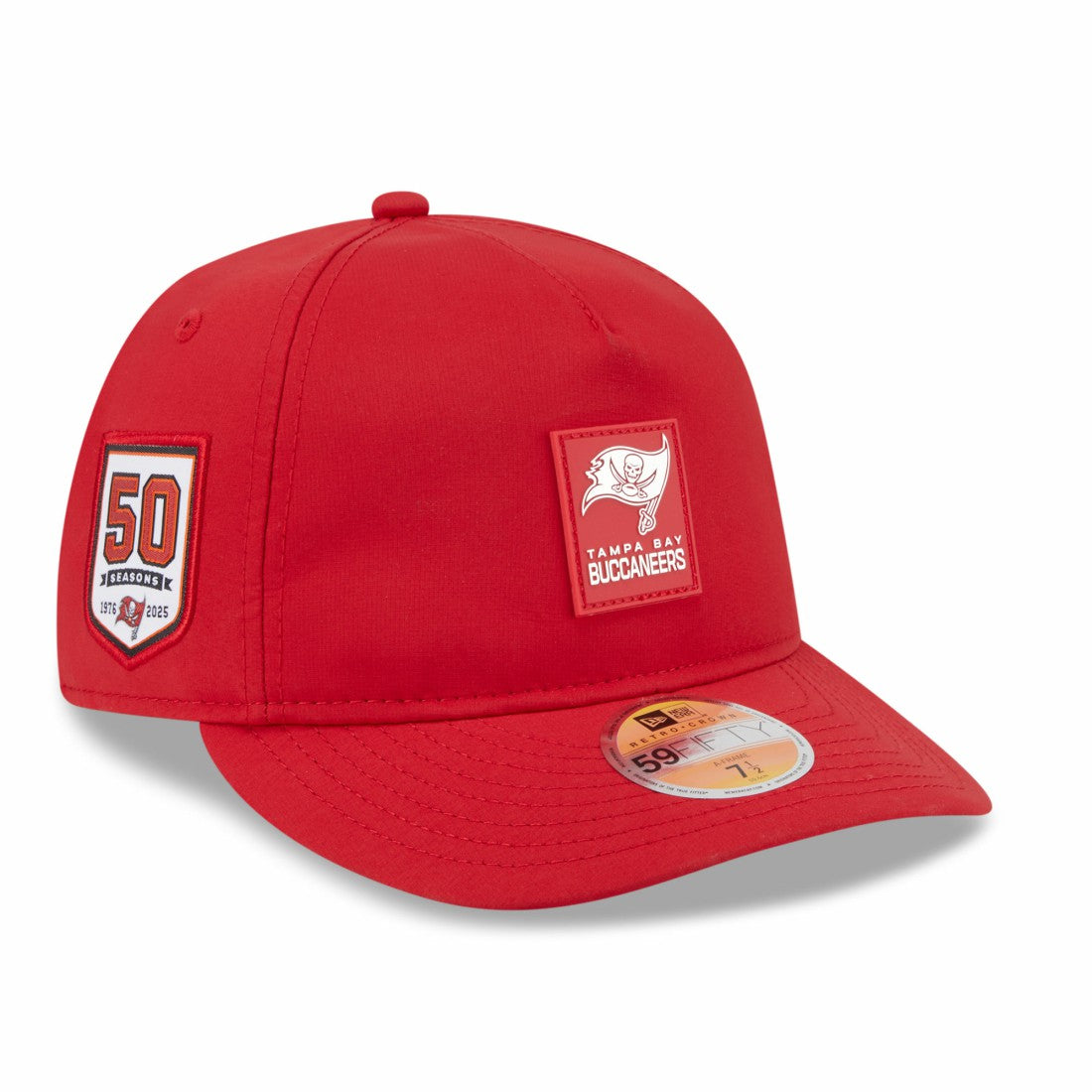 Tampa Bay Buccaneers New Era 2025 Sideline Retro Crown 59FIFTY Fitted Hat Red