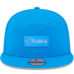 Detroit Lions New Era 2025 Sideline Split Panel 9FIFTY Snapback Hat Blue
