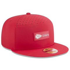 Kansas City Chiefs New Era 2025 Sideline Split Panel 9FIFTY Snapback Hat Red