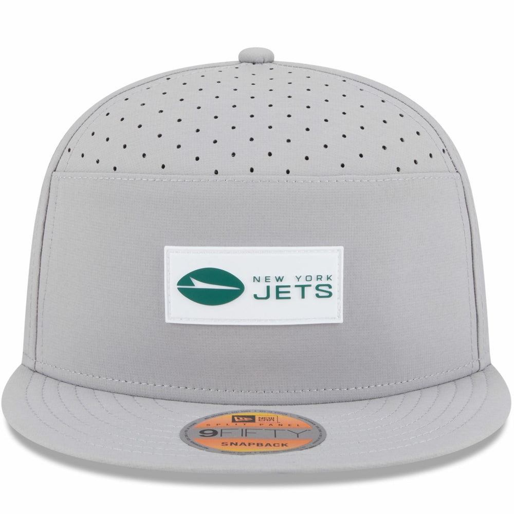 New York Jets New Era 2025 Sideline Split Panel 9FIFTY Snapback Hat Gray