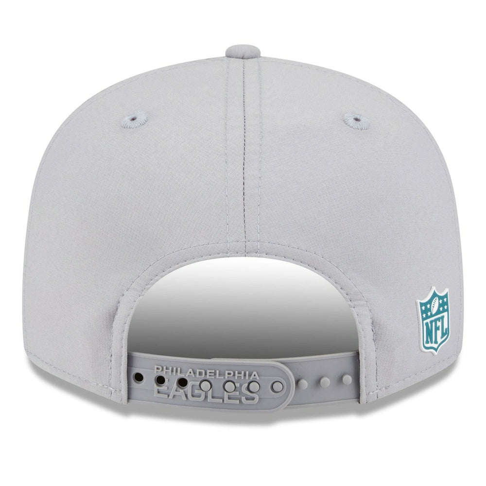 Philadelphia Eagles New Era 2025 Sideline Split Panel 9FIFTY Snapback Hat Gray