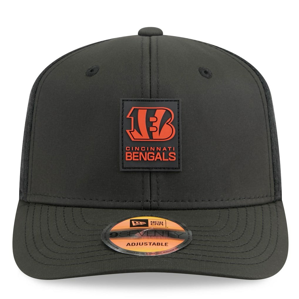 Cincinnati Bengals New Era 2025 Sideline 9SEVENTY Trucker Adjustable Hat Black