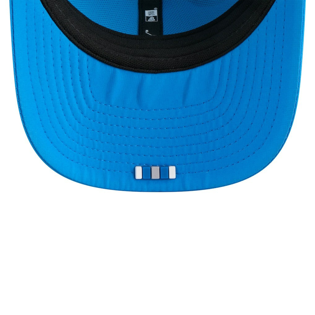 Detroit Lions New Era 2025 Sideline Throwback 9SEVENTY Trucker Adjustable Hat Blue