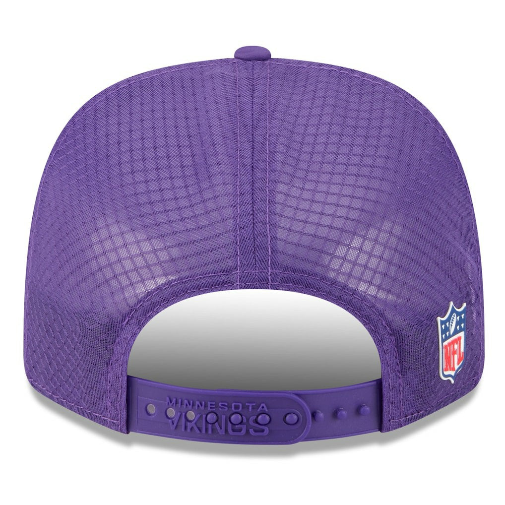 Minnesota Vikings New Era 2025 Sideline 9SEVENTY Trucker Adjustable Hat Purple